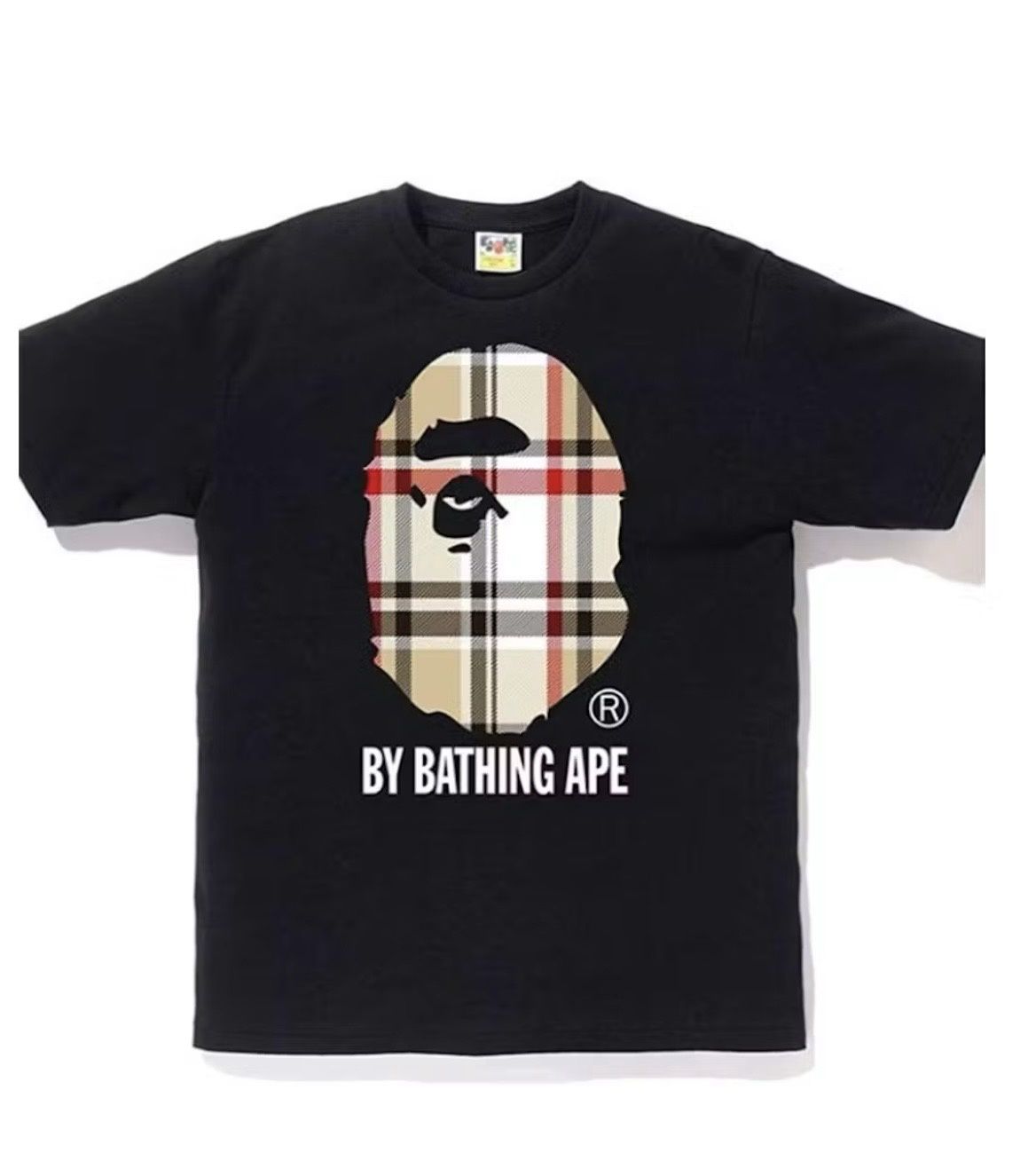 Bape A Bathing Ape Check By Bathing Tee Black/Beige