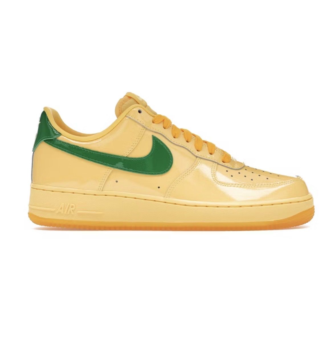 Nike Air Force 1 Low Patent Leather Topaz Gold Pine Green