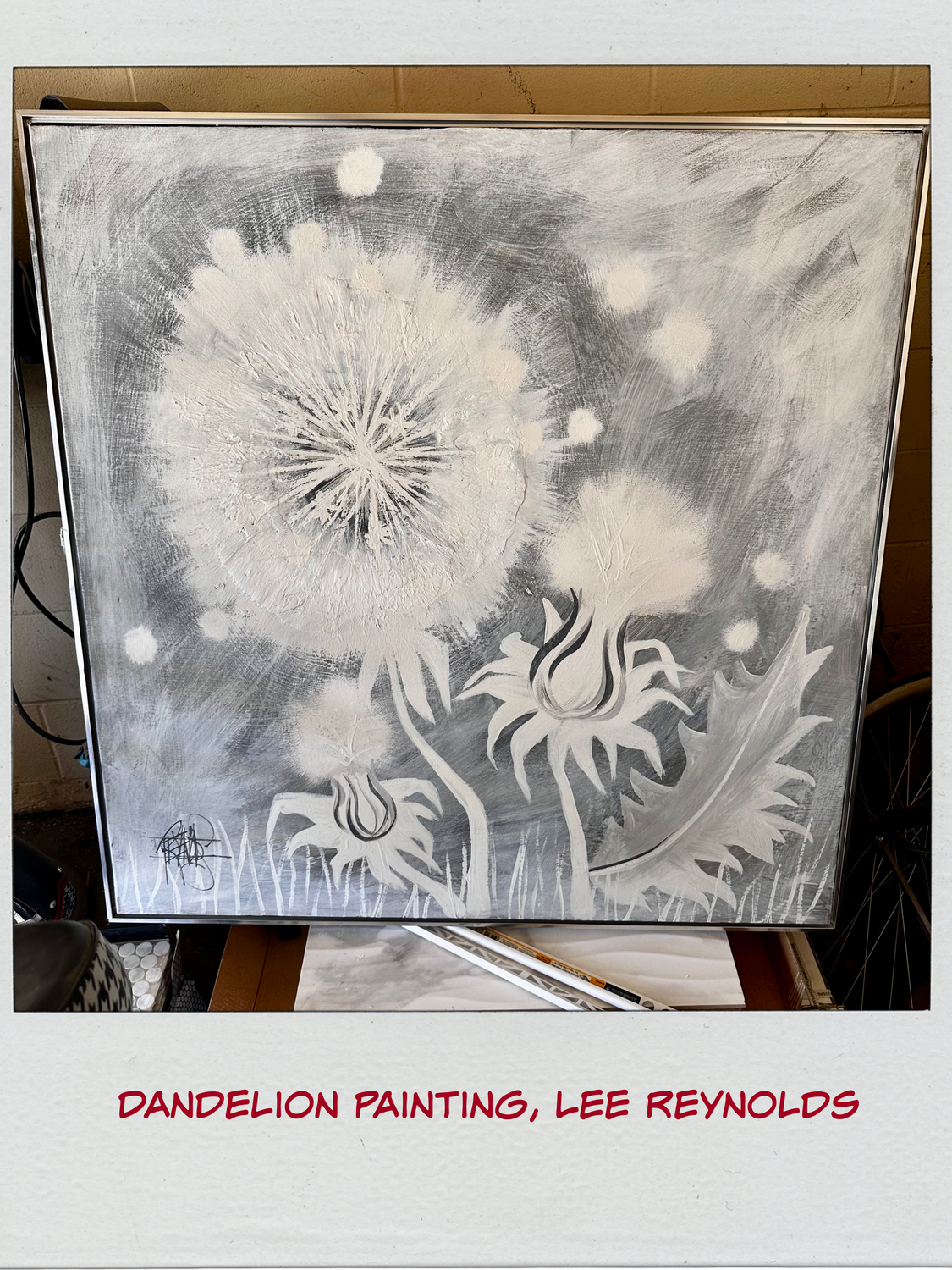 Dandelion painting by Lee Reynolds SOLD