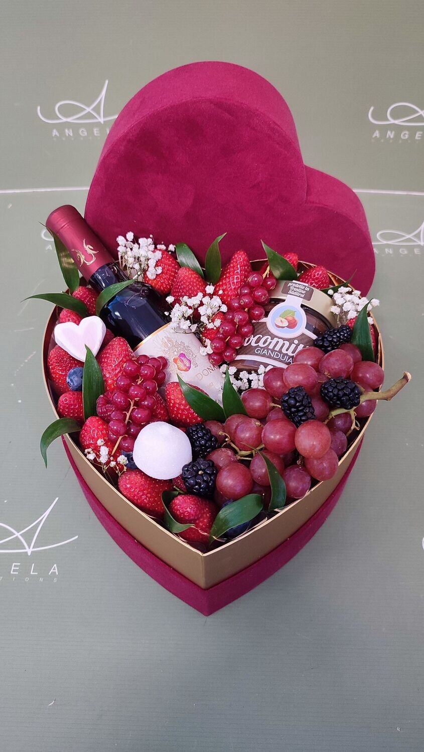 Cuore romantico in velluto
