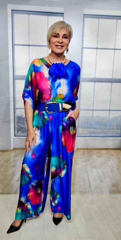 CONJUNTO ESTAMPADO SEDA Y VISCOSA