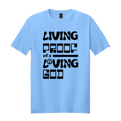 Gildan Softstyle Tee - Carolina Blue / black text