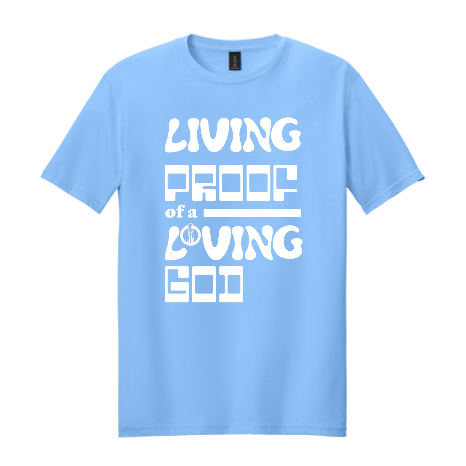 Gildan Softstyle Tee - Carolina Blue / white text
