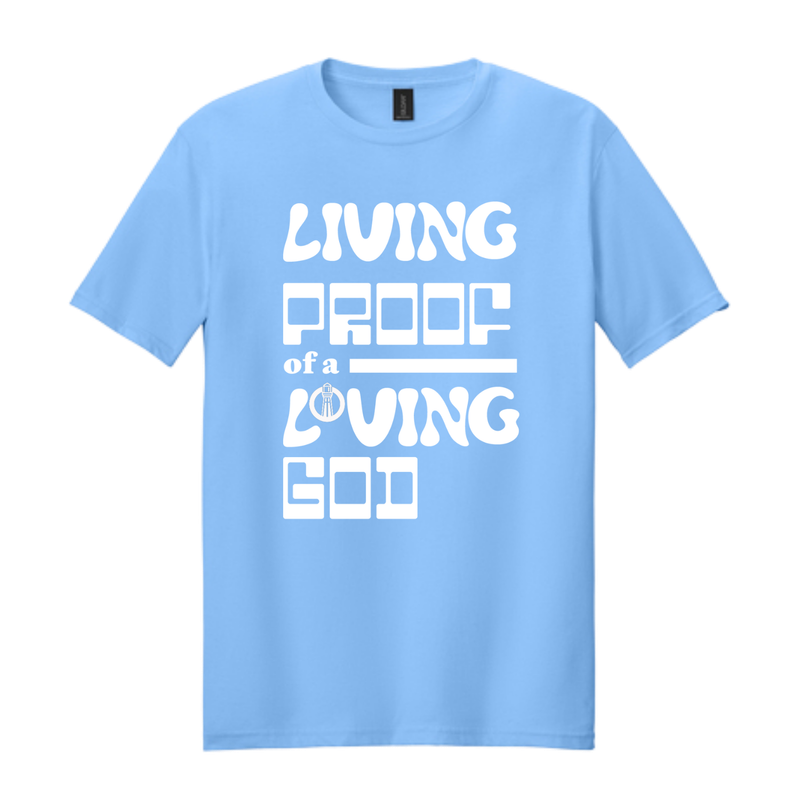 Gildan Softstyle Tee - Carolina Blue / white text