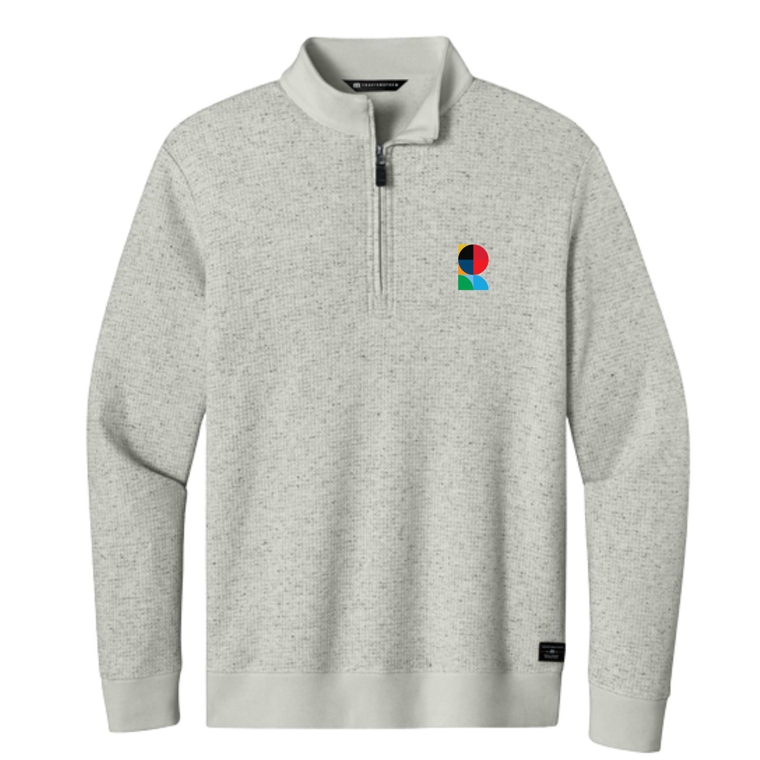 Mens TravisMatthew Waffle 1/4 Zip - Embroidered