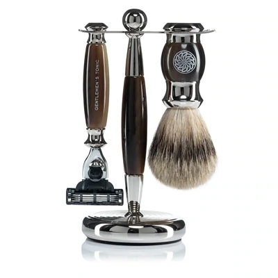 Gentlemen&#39;s Tonic Mayfair Shave Set- Horn