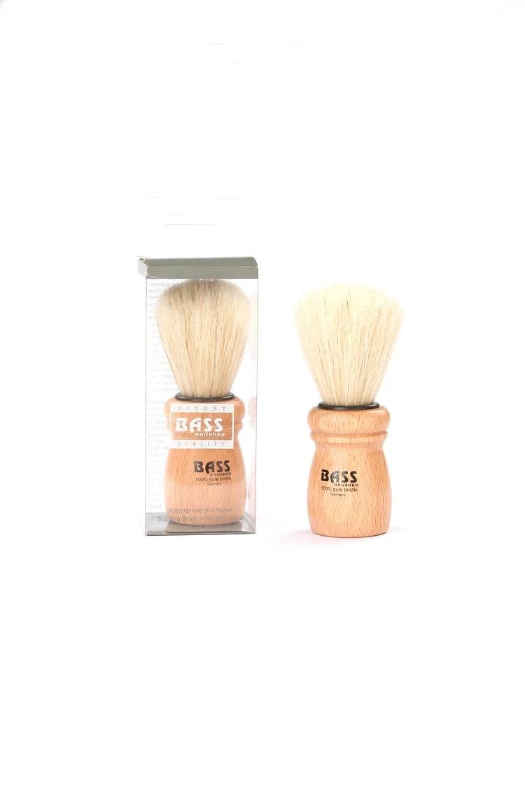 Bass SB12 Beechwood Deluxe Shaving Brush with Natural Bristles