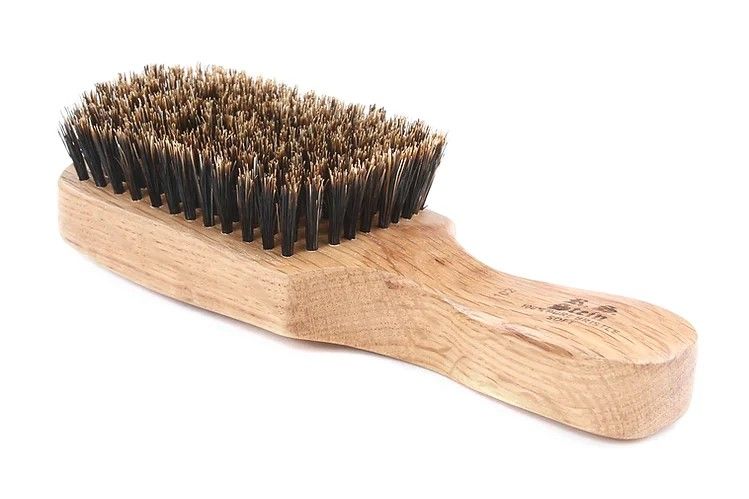 R.S. Stein 102 Oak Wood Classic Club Hairbrush with Soft Natural Bristles