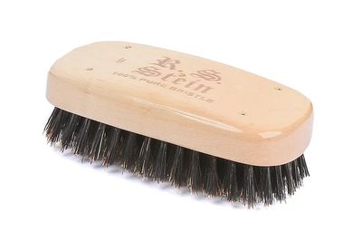 R.S. Stein 107 Maple Wood Military Rectangle Hairbrush with Firm Natural Bristles