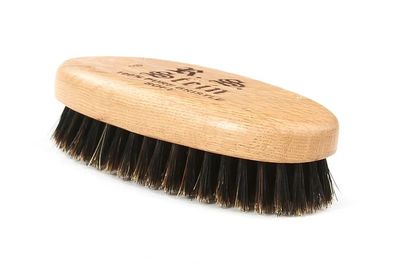 R.S. Stein 110 Oak Wood Military Oval Hairbrush with Soft Natural Bristles
