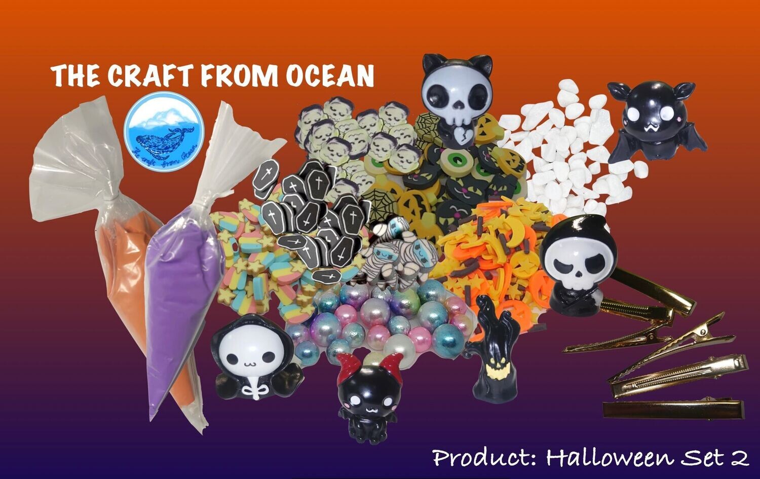 Halloween Hair Clips' Kit 2