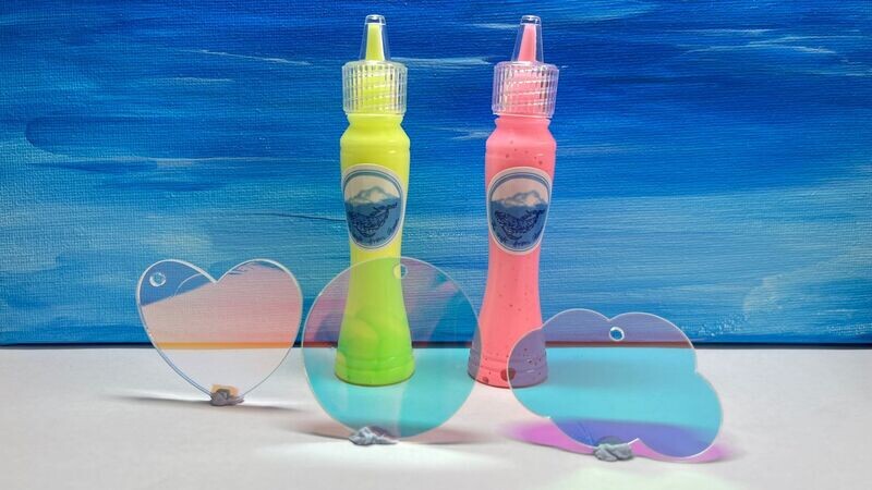 Yellow and Pink Jelly Color & Rainbow Acrylic