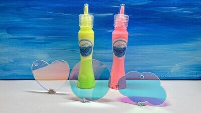 Yellow and Pink Jelly Color & Rainbow Acrylic