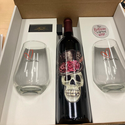 'Til Death Do Us Part / Halloween Gift Boxes And 2 Glasses