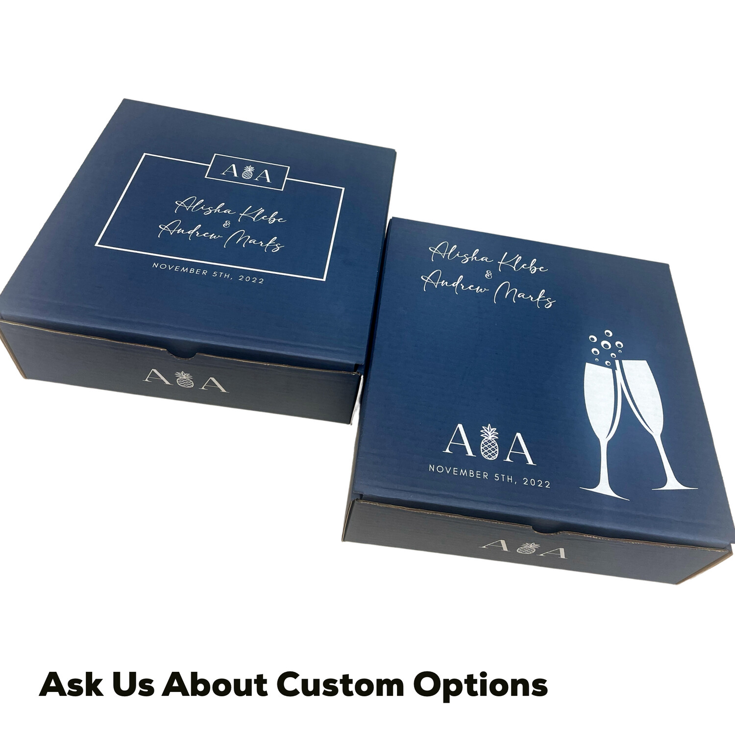 Wedding Announcement Gift Boxes And 2 Bottles
