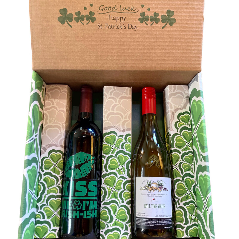 Irish Theme / Saint Patrick's Day Gift Boxes And 2 Bottles Irish Theme / Saint Patrick's Day Gift Boxes And 2 Bottles