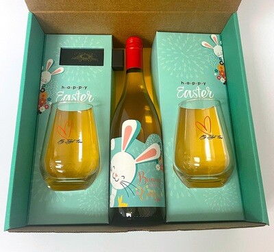 Easter Gift Boxes And 2 Glasses