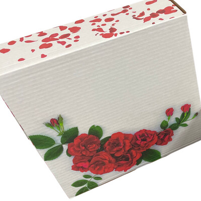 Flower Gift Box w/2-Glasses