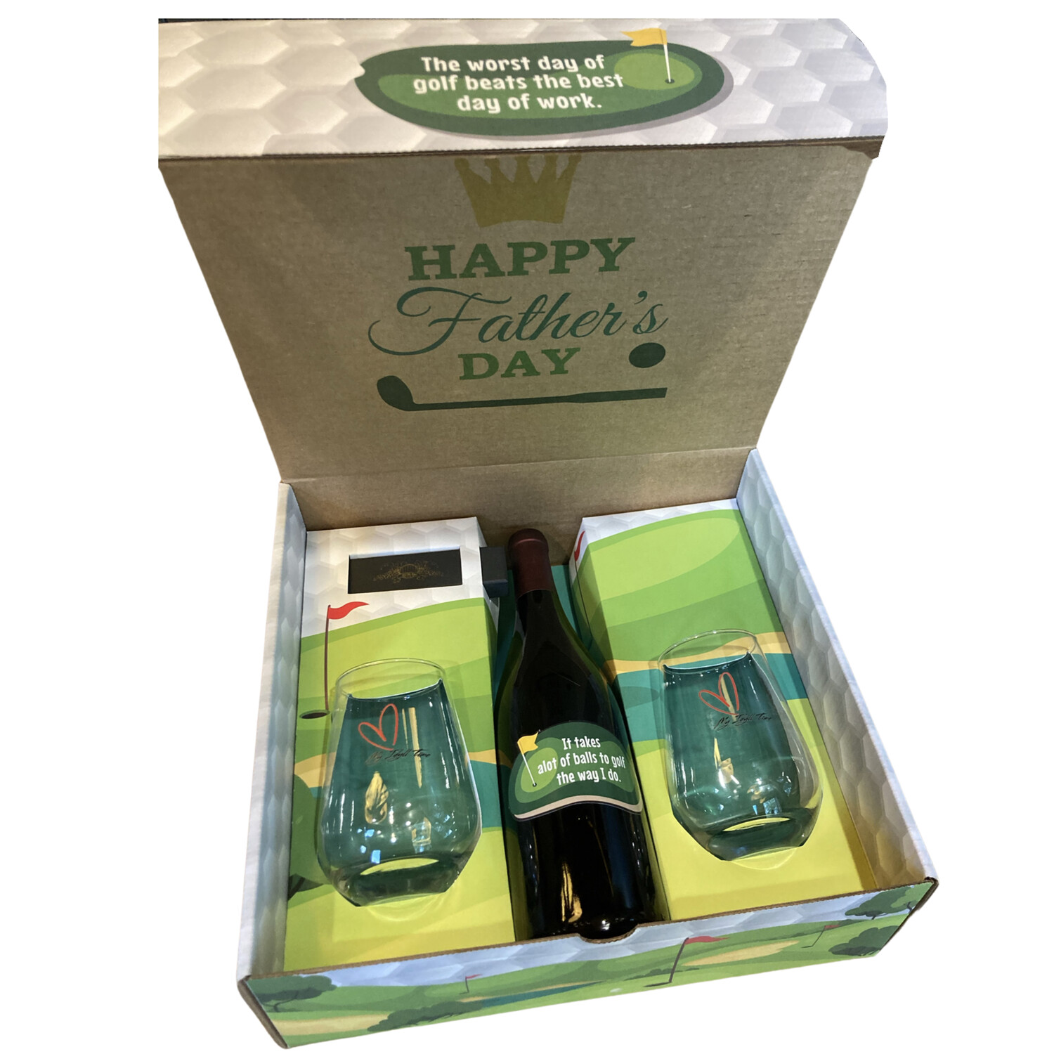 Father&#39;s Day Gift Boxes And 2 Glasses