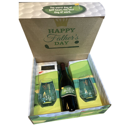 Father's Day Gift Boxes And 2 Glasses