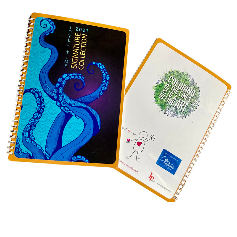 Ocean Themed Doodle Book with Colored Pencils