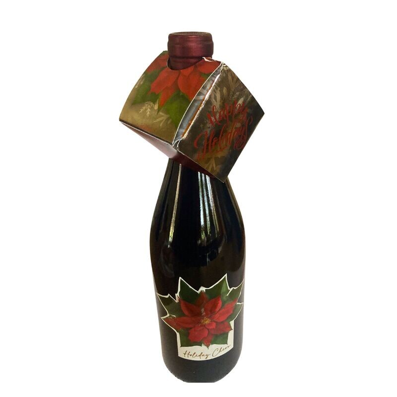 Holiday Poinsettia Treat Bottle Topper Box