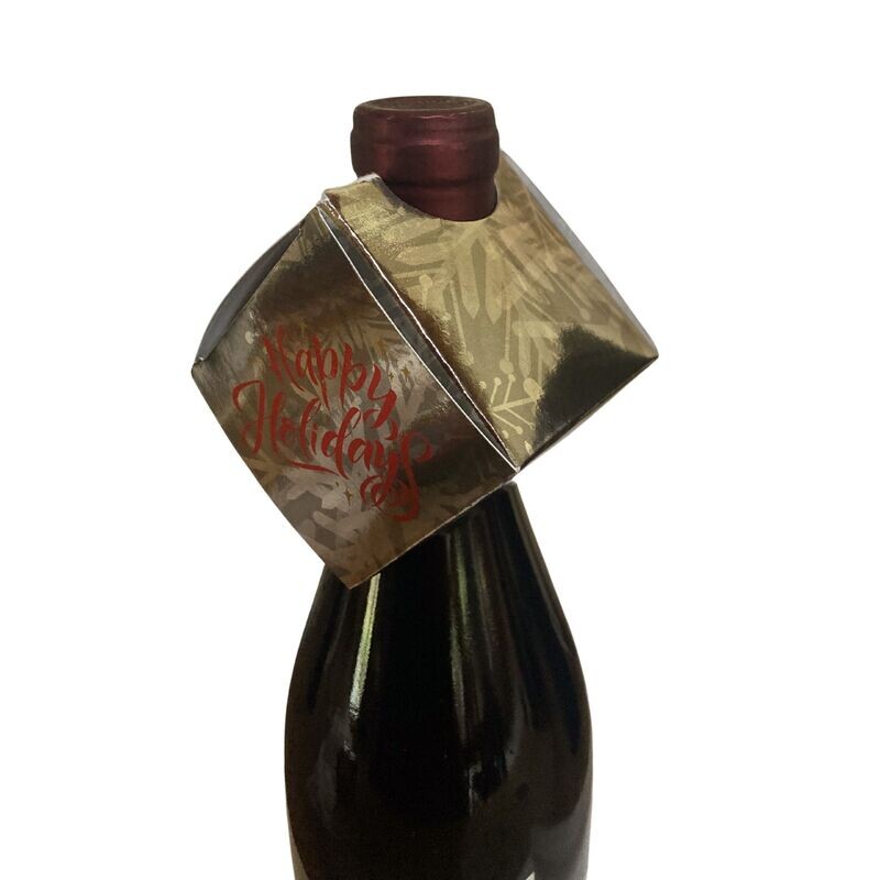 Holiday Poinsettia Treat Bottle Topper Box