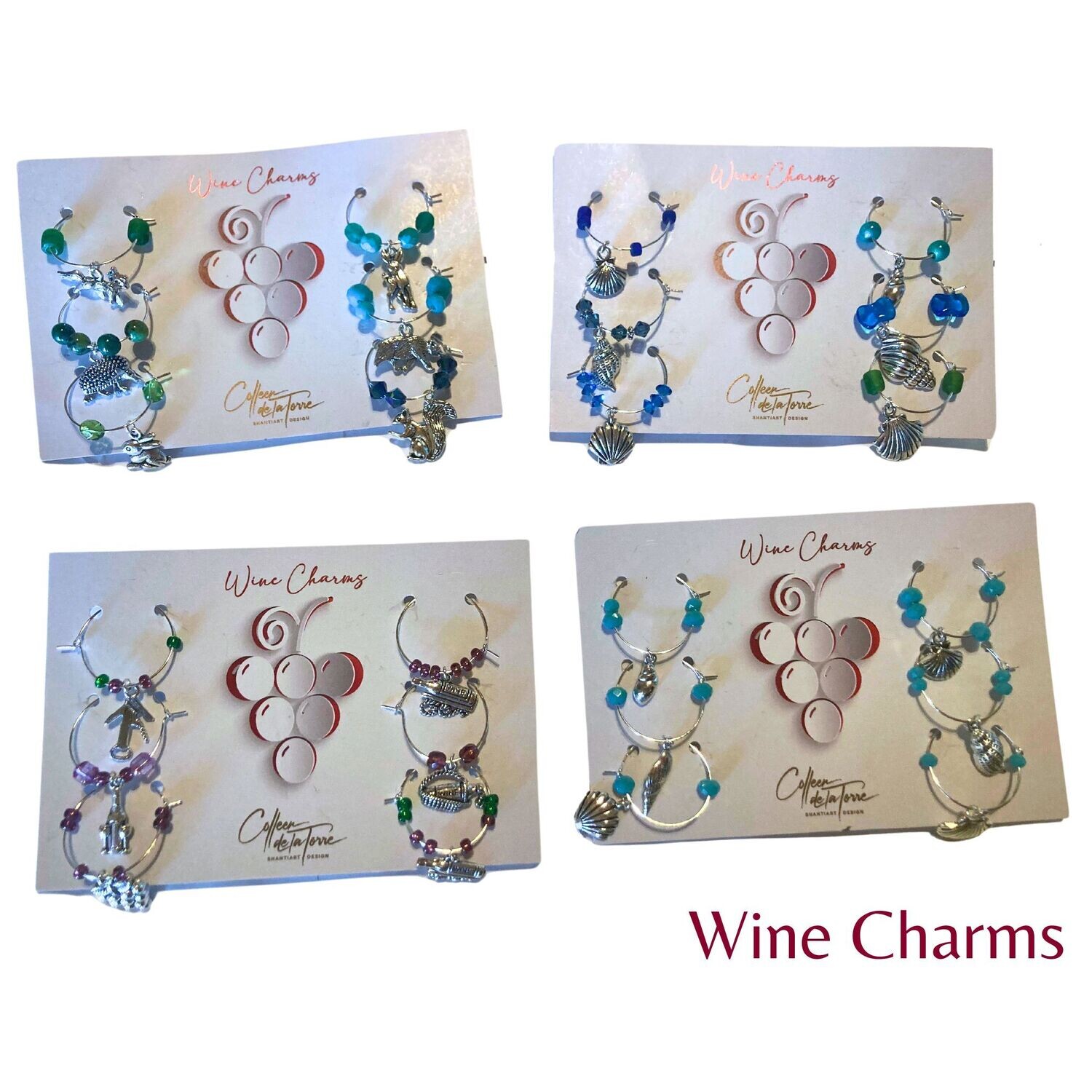 Set of 6 Wine Charms