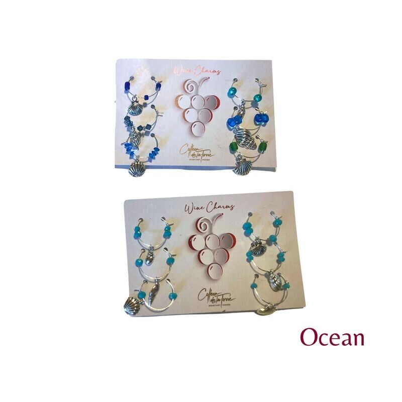 Set of 6 Wine Charms