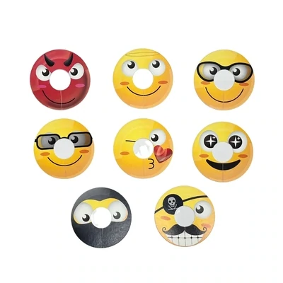 Emoji Wine Rings - Set of 8 Paper Stemware Charms