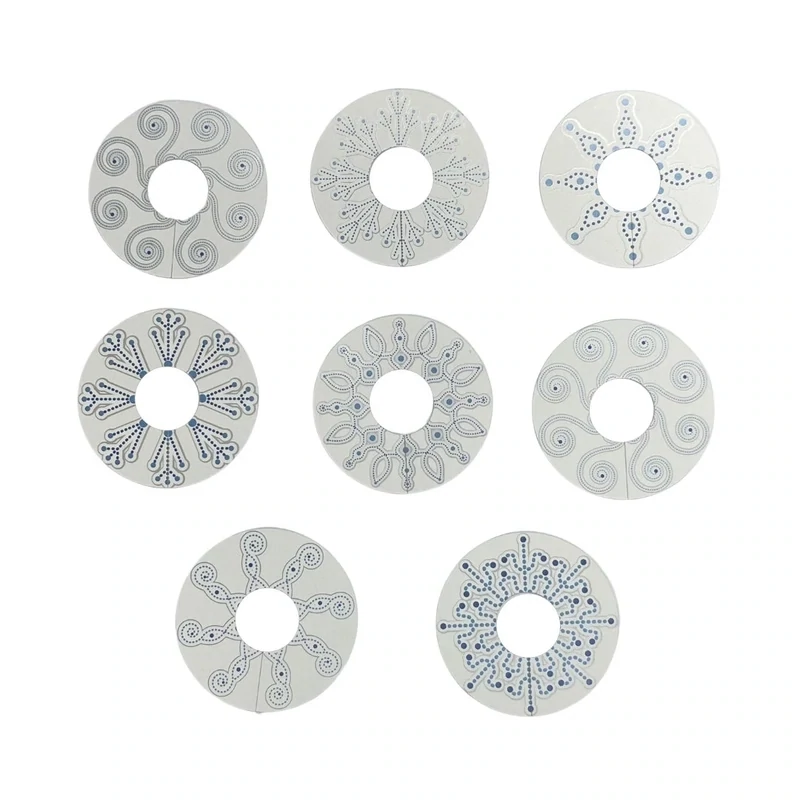 Snowflakes & Lace Wine Rings - Set of 8 Paper Stemware Charms