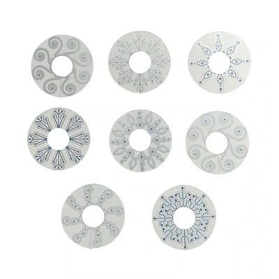 Snowflakes &amp; Lace Wine Rings - Set of 8 Paper Stemware Charms