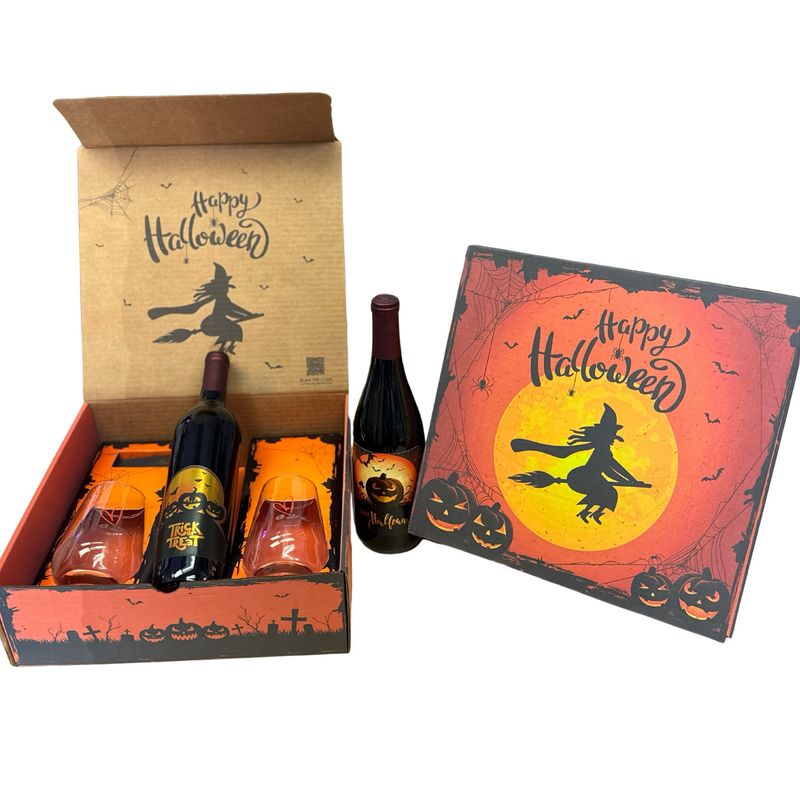 &#39;Til Death Do Us Part / Halloween Gift Boxes And 2 Glasses