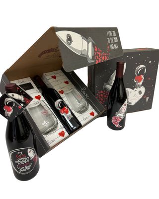 Valentine's Day Gift Boxes And 2 Glasses