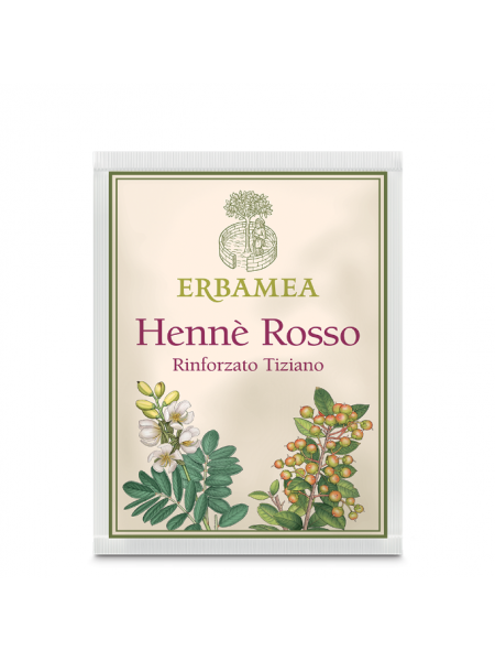 Hennè rosso rinforzato  tiziano Erbamea- 10 buste da 100 gr