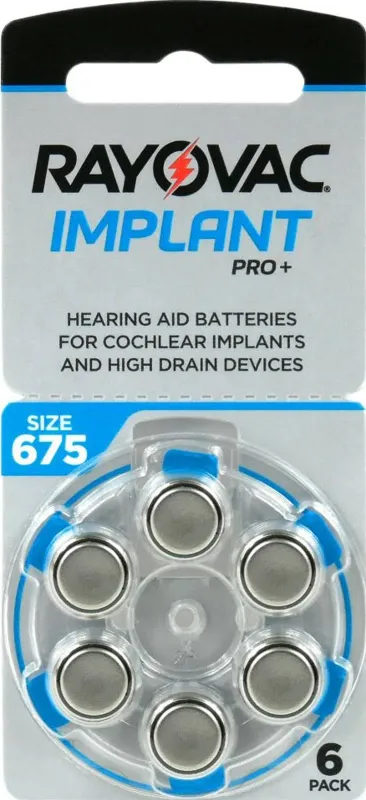 SIZE 675 Cochlear Implant Batteries - 60 Cells