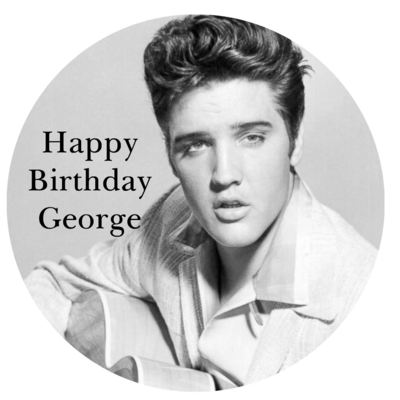 Elvis Presley Edible Birthday Cake Topper