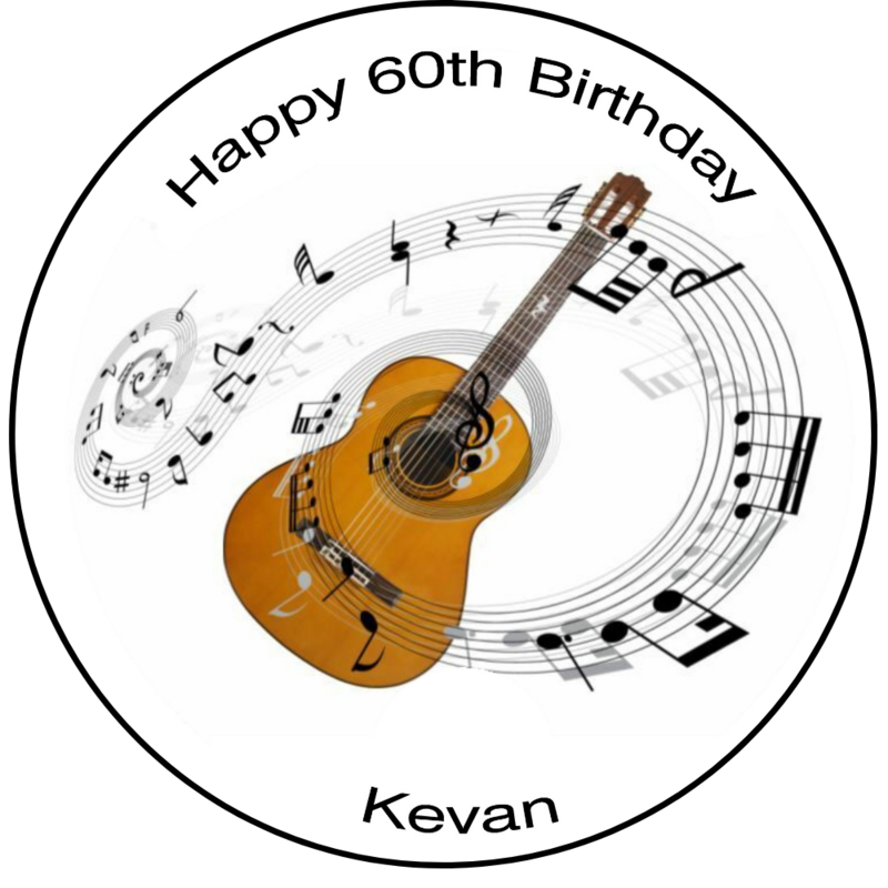 Musical Notes Edible Birthday Cake Topper