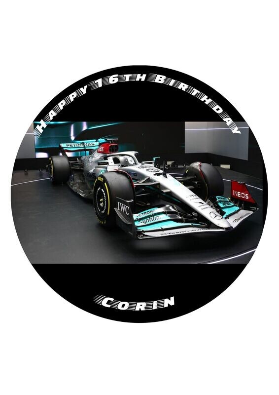 Mercedes F1 Edible Birthday Cake Topper