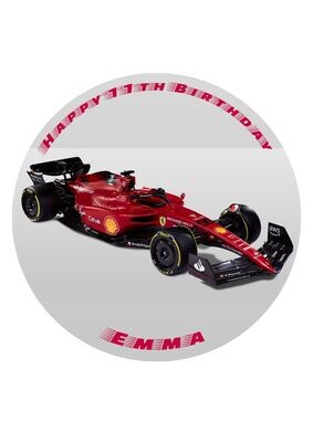 Ferrari F1 Edible Birthday Cake Topper