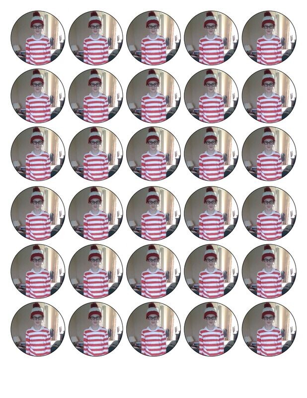 30 Personal Photo Edible Wafer Paper Cupcake Toppers