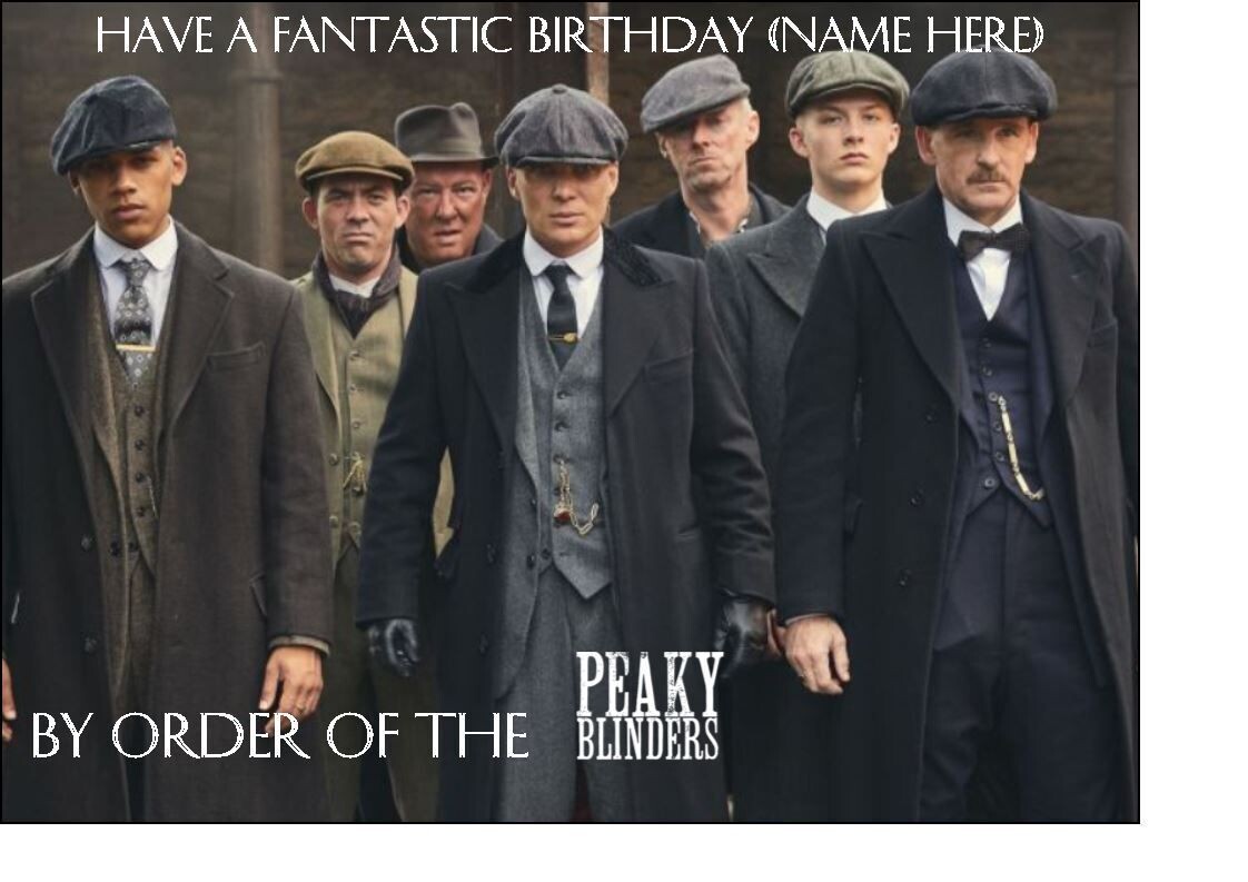 Peaky Blinders Edible A4 Size Birthday Cake Topper