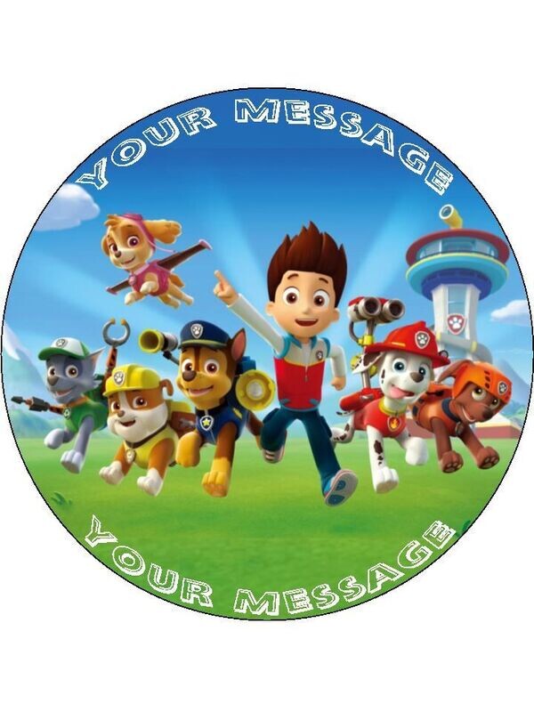 Paw Patrol Edible Birthday Cake Topper