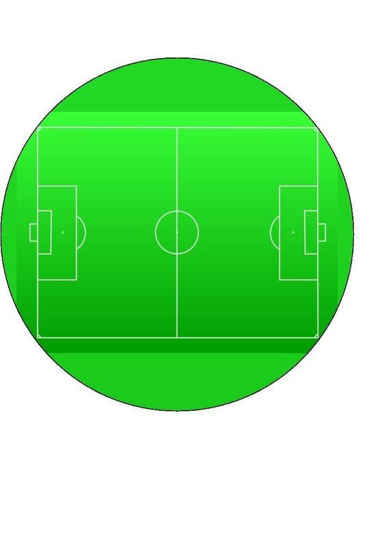 Personalised Football Pitch Edible Birthday Cake Topper