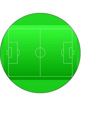 Personalised Football Pitch Edible Birthday Cake Topper