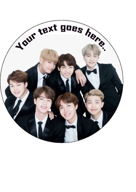 BTS Edible Birthday Cake Topper