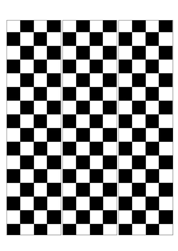 Black & white check pattern edible cake strips | cake ribbons