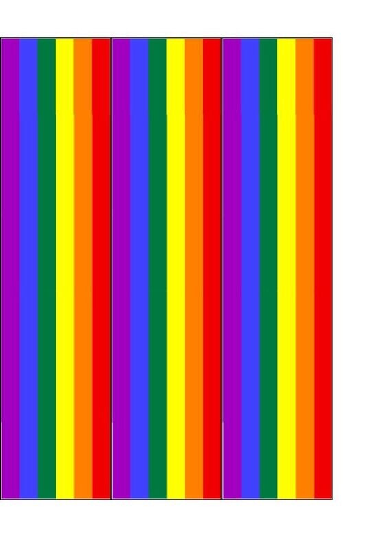 Pride Rainbow  Edible Birthday Cake Ribbon | Strips