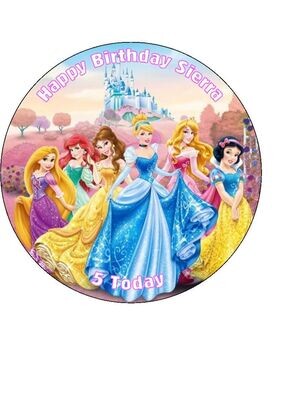 Disney Princess Edible Birthday Cake Topper