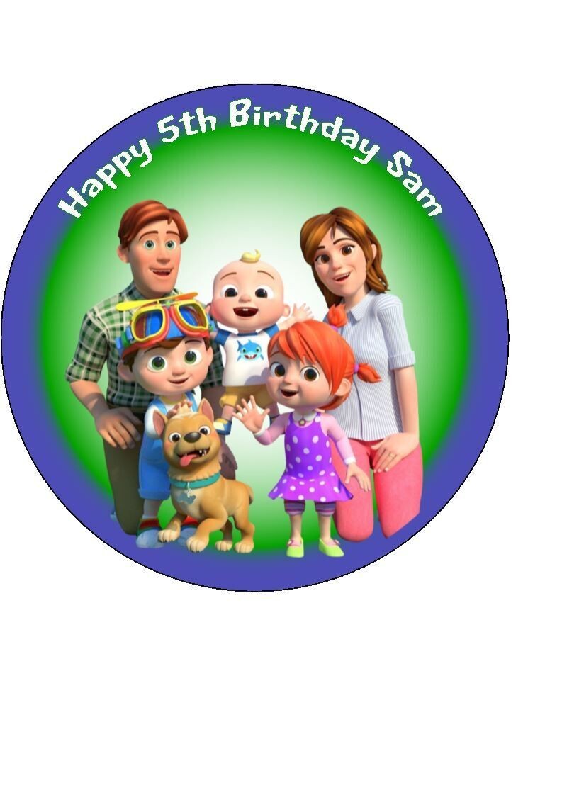 Cocomelon Edible Birthday Cake Topper